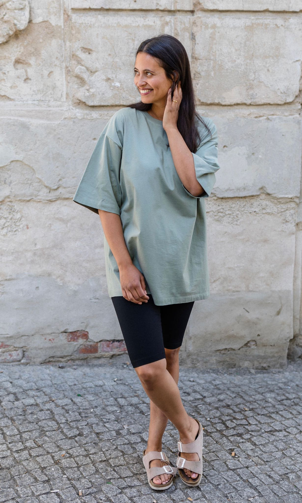 Oversized Still-Shirt - nur noch XS - abricot coco