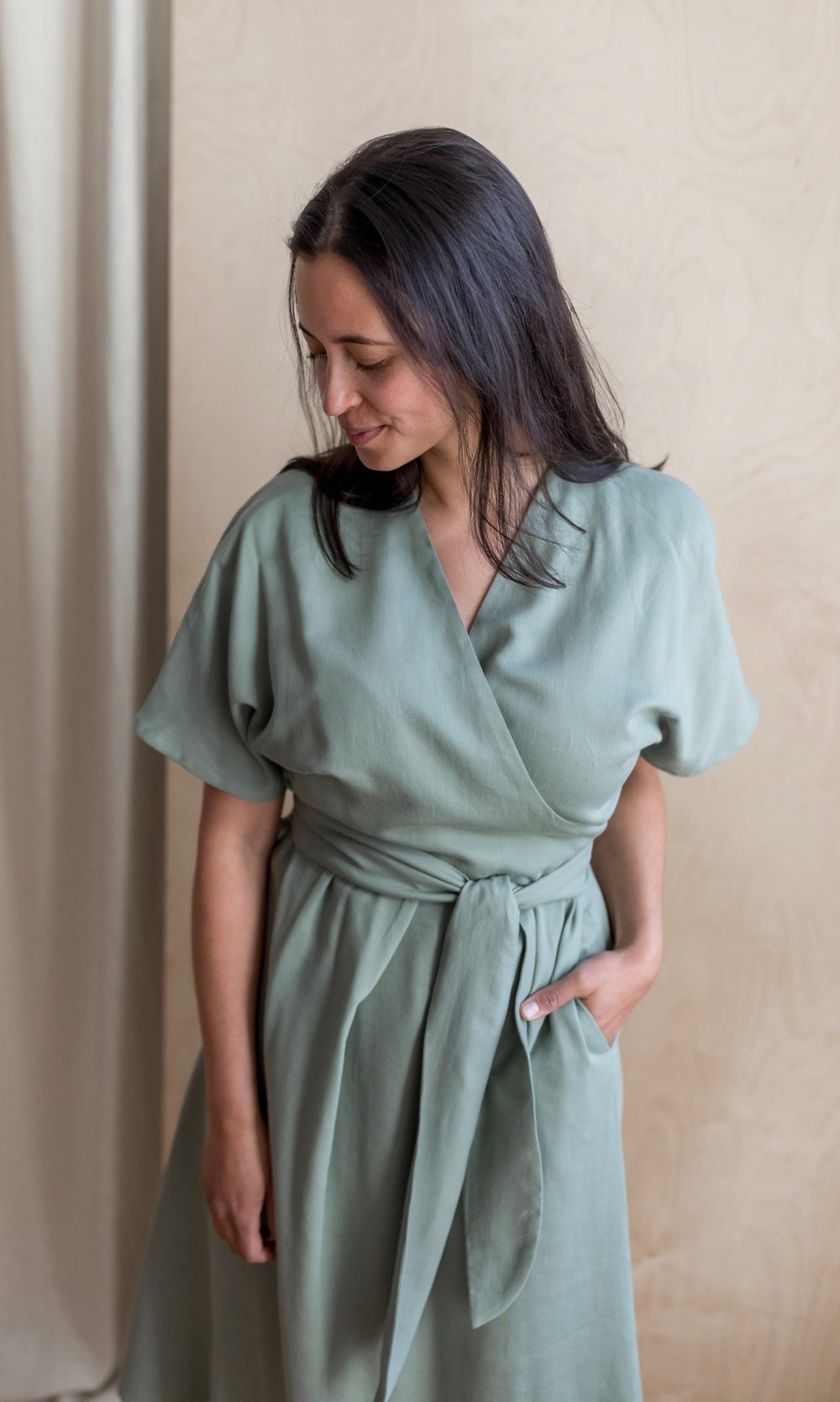 Wickelkleid Ofelia - abricot coco