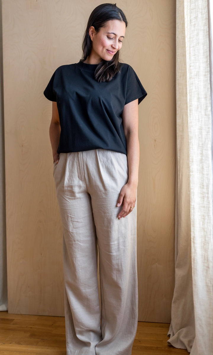 Kastiges Basic T-Shirt aus Baumwolle - abricot coco