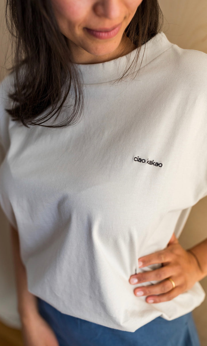 T-Shirt mit Stillfunktion ciao kakao - nur noch zwei L - abricot coco