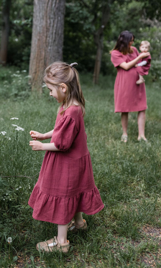 Kinderkleid aus Bio Baumwoll Musselin