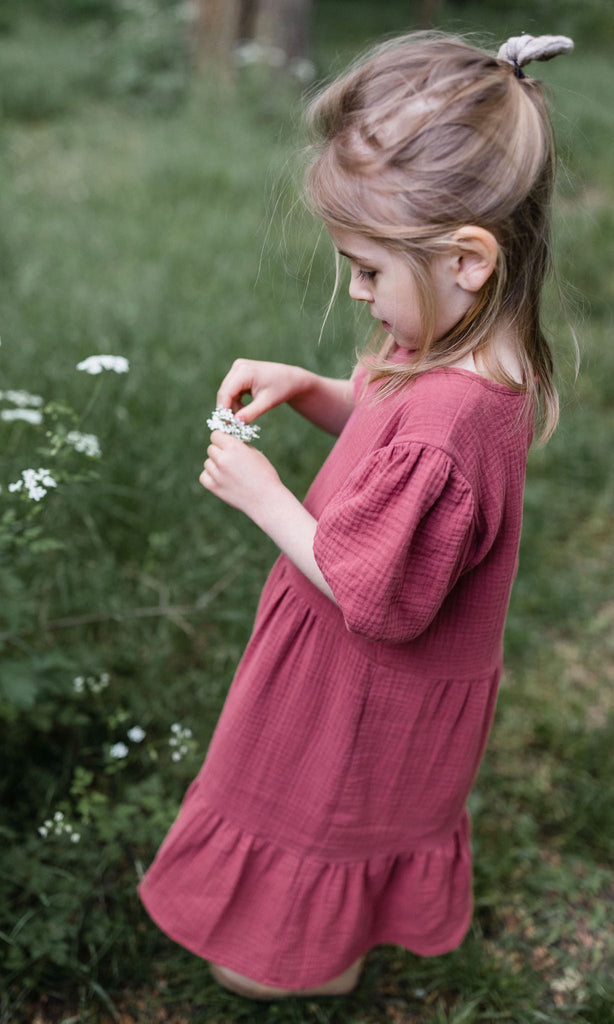 Kinderkleid aus Bio Baumwoll Musselin