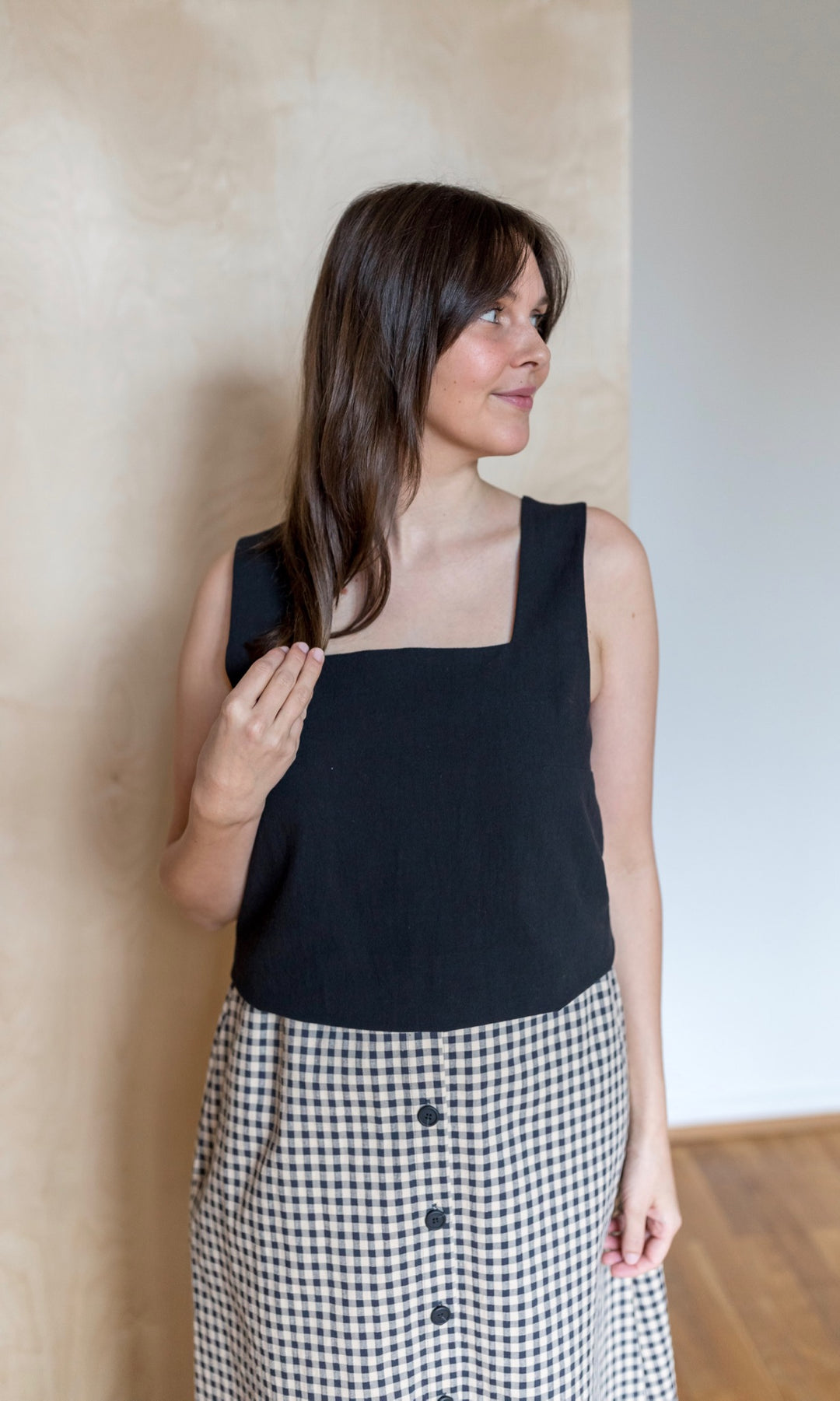 Trägertop aus Baumwolle (nur noch in XS, XL, XXL) - abricot coco