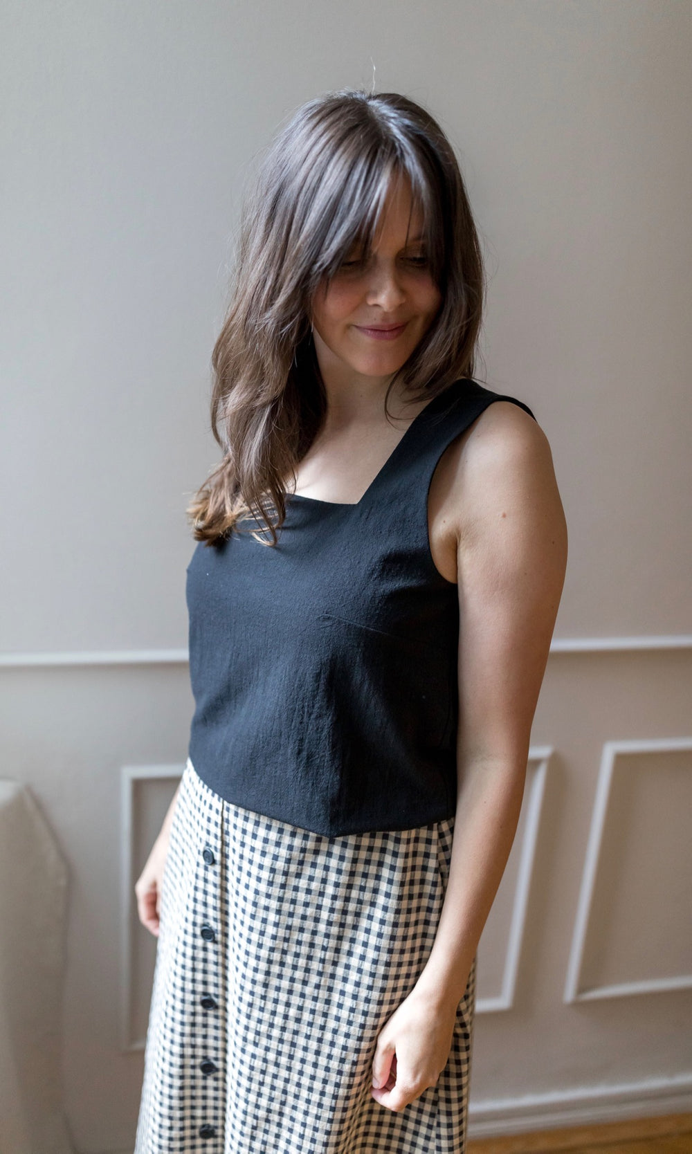 Trägertop aus Baumwolle (nur noch in XS, XL, XXL) - abricot coco