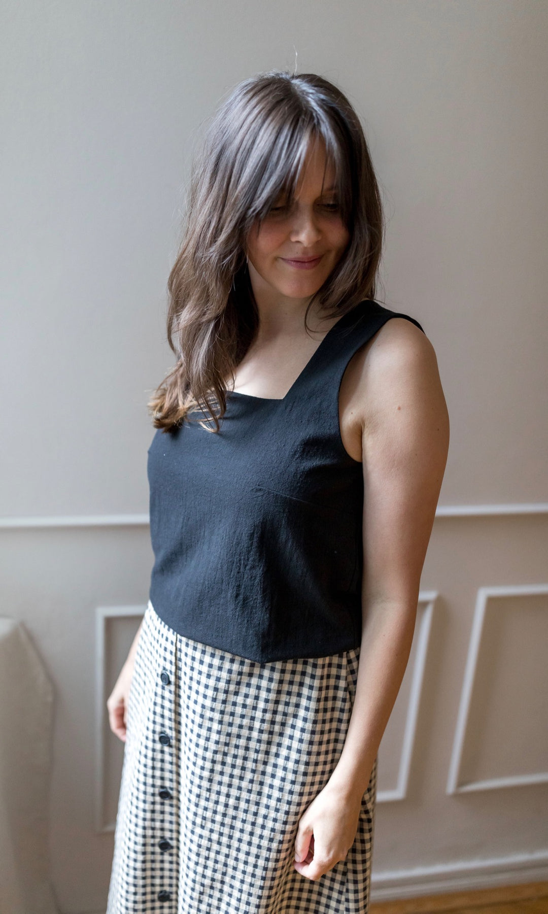 Trägertop aus Baumwolle (nur noch in XS, XL, XXL) - abricot coco