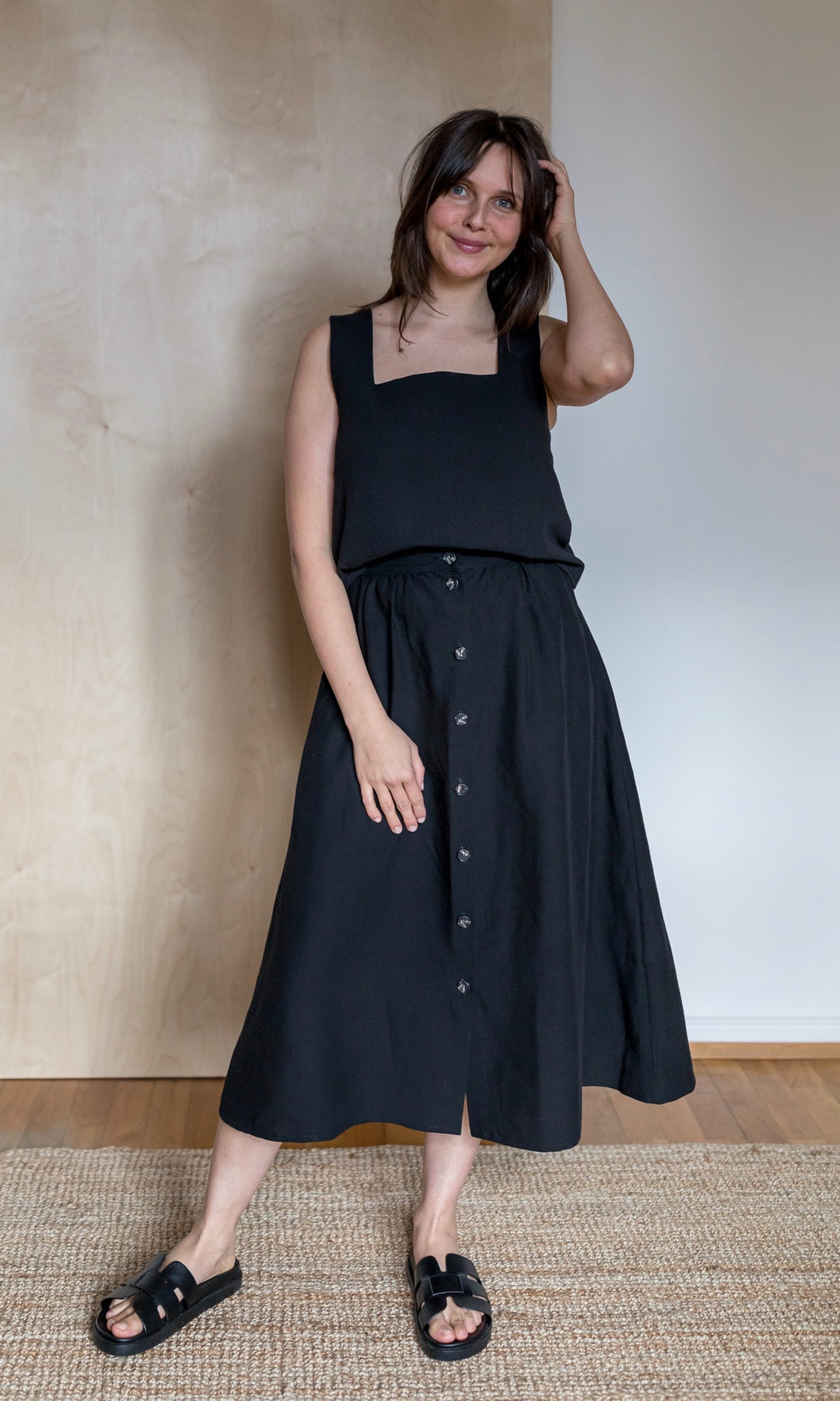 Trägertop aus Baumwolle (nur noch in XS, XL, XXL) - abricot coco