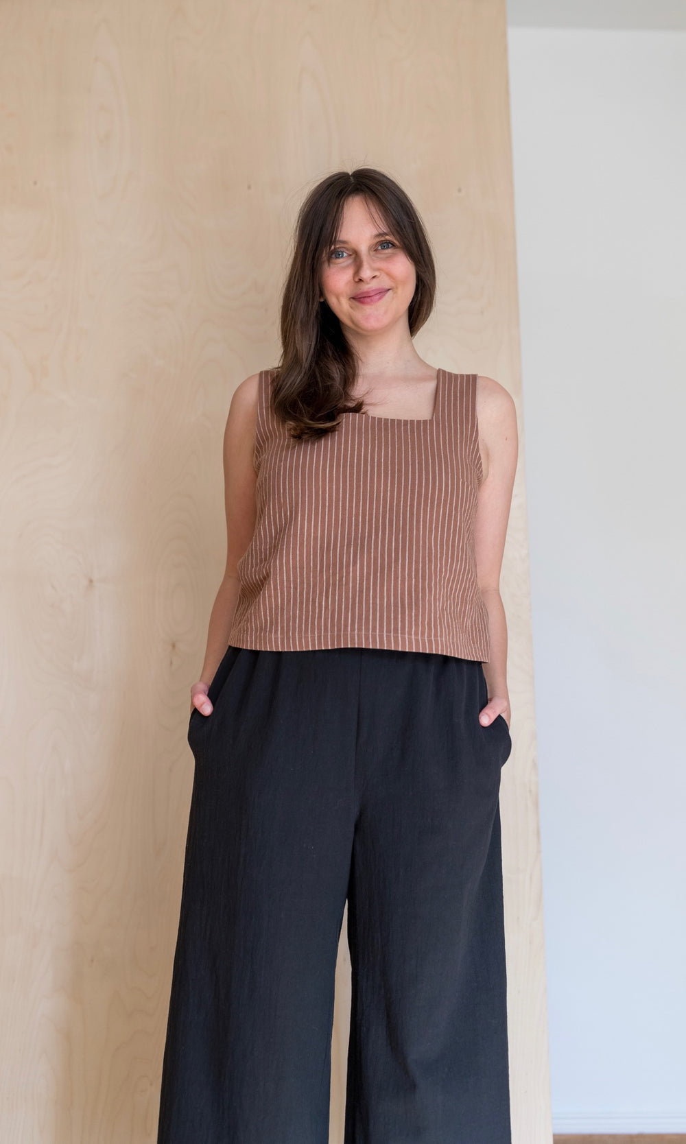 High Waist Culotte aus Baumwolle (nur noch in XS) - abricot coco
