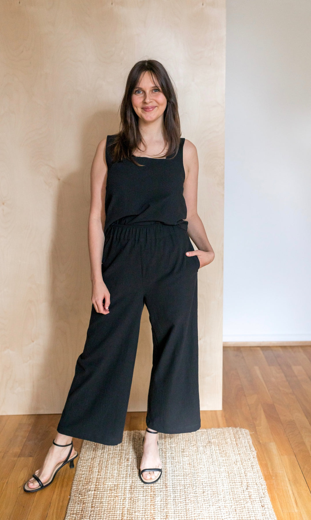 High Waist Culotte aus Baumwolle (nur noch in XS) - abricot coco