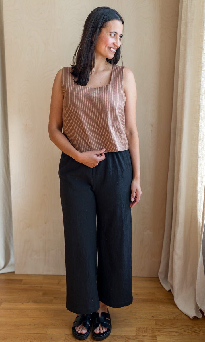 High Waist Culotte aus Viskose - abricot coco