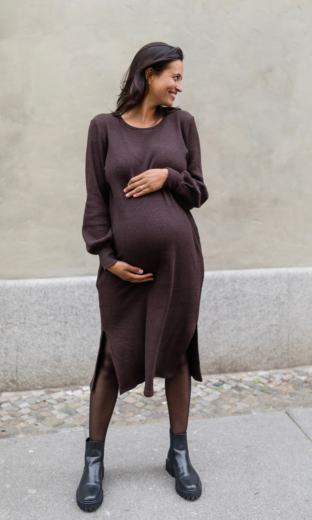 Schwangerschaftsmode, Schwangerschaftskleid, Strickkleid Jules